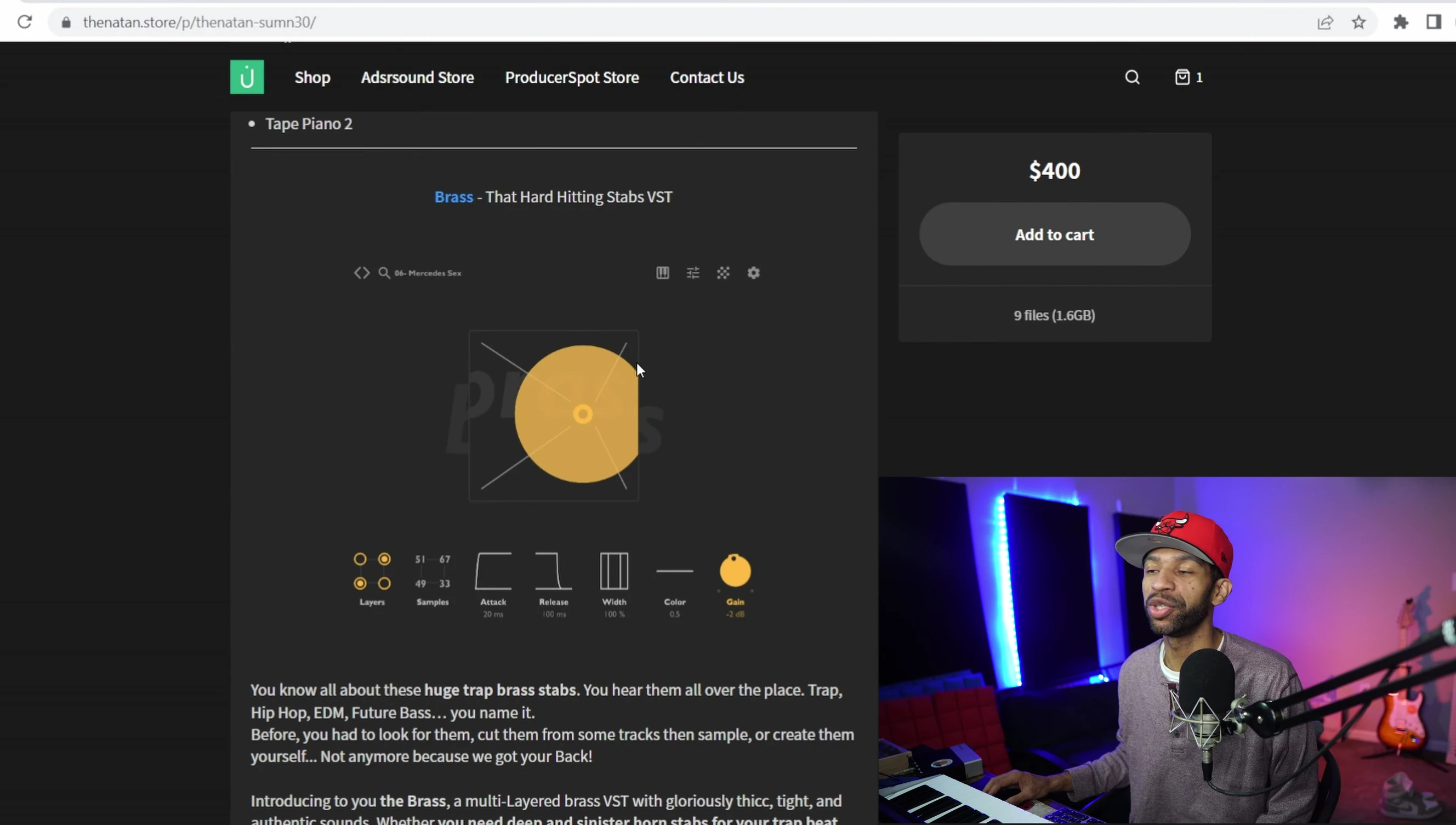 Screenshot showcasing the Thunderon Brass plugin interface.