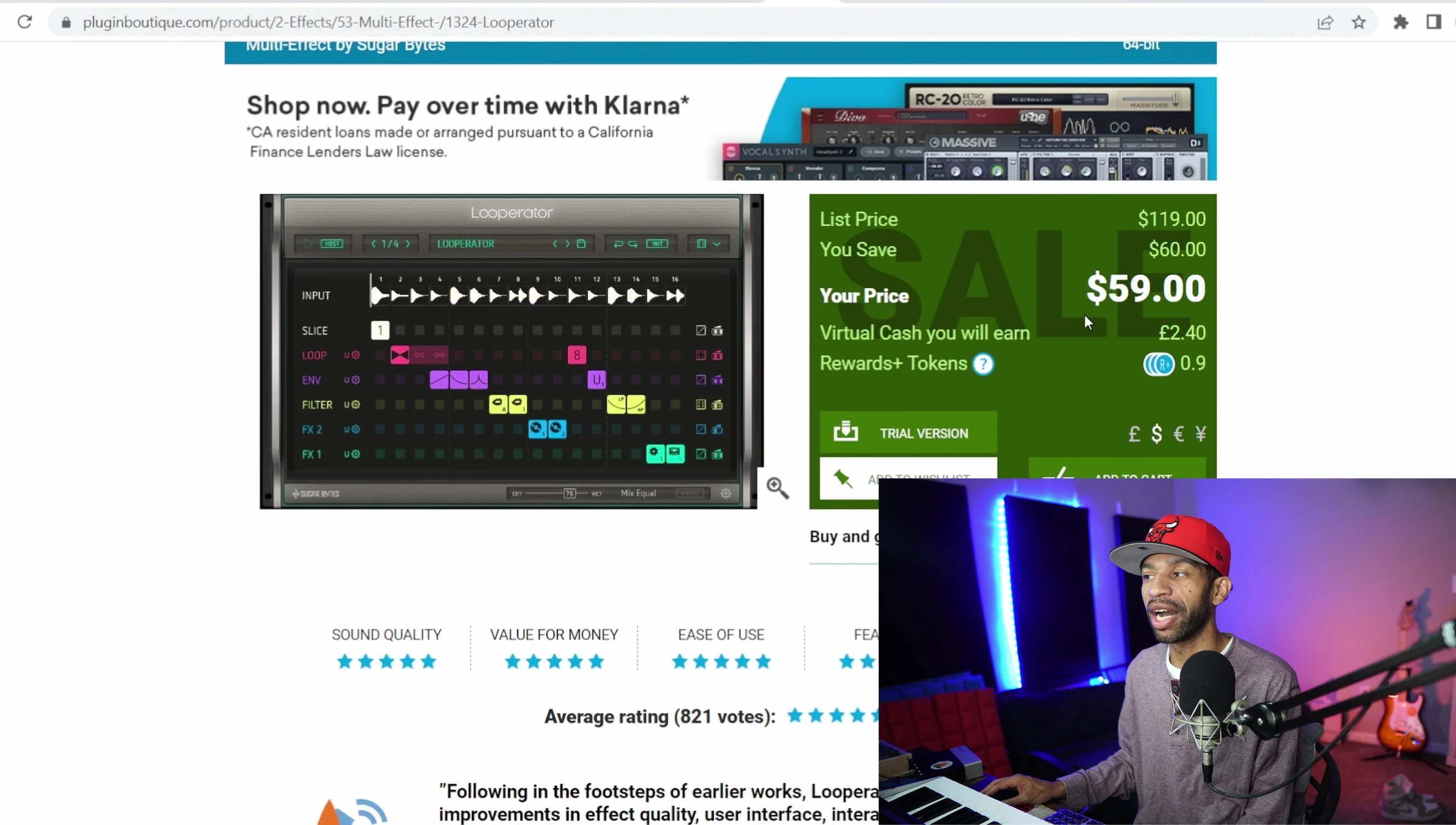Screenshot demonstrating some of Luberator's effects.