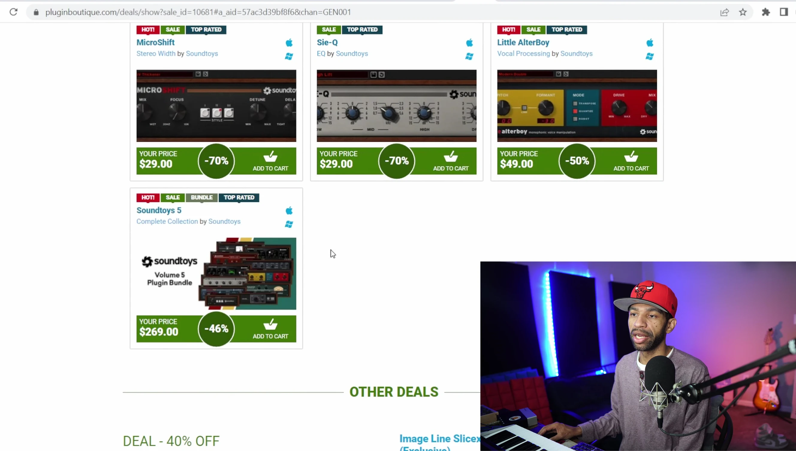 Screenshot of the Sound Toys Complete Collection Vol. 5 sale price.