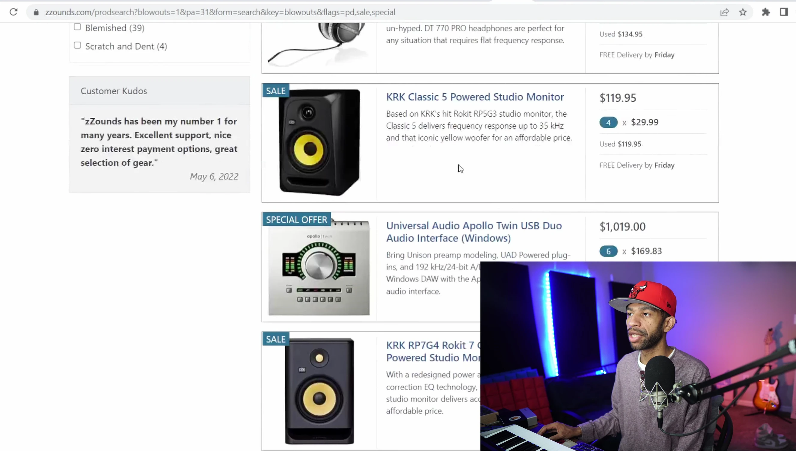 Screenshot showcasing the Beyerdynamic DT 770 headphone sale.