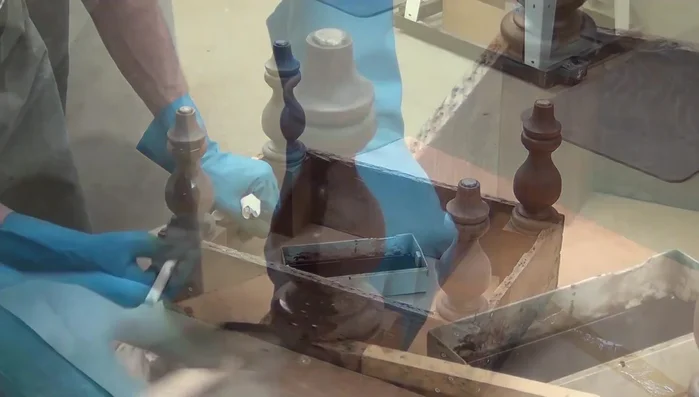 Applying Lacquer to the legs