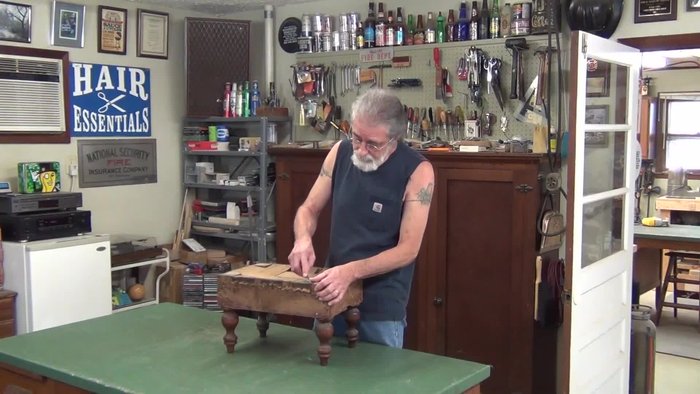 Applying Lacquer to the legs