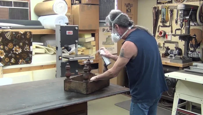 Applying Lacquer to the legs