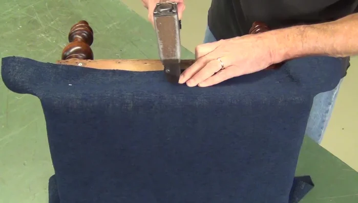 Working the cording out towards the corners, paying attention to profile, weave and fabric