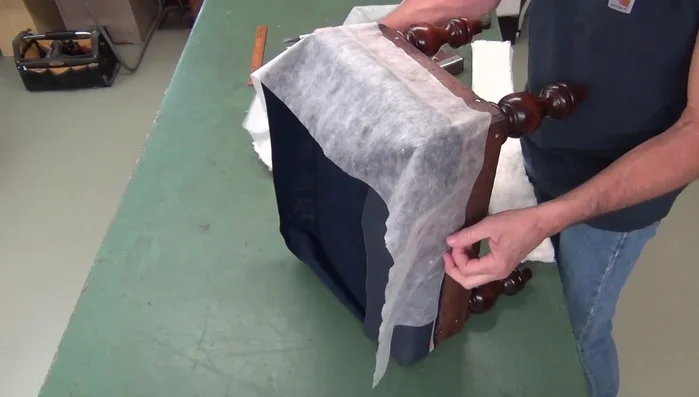 Feathering away excess cotton, using slippies to control rolling