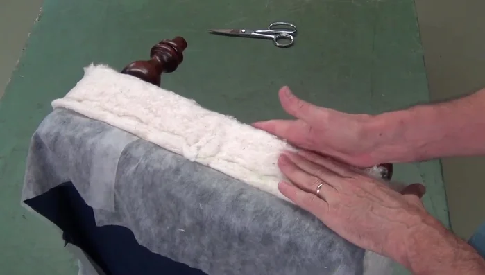 Feathering away excess cotton, using slippies to control rolling