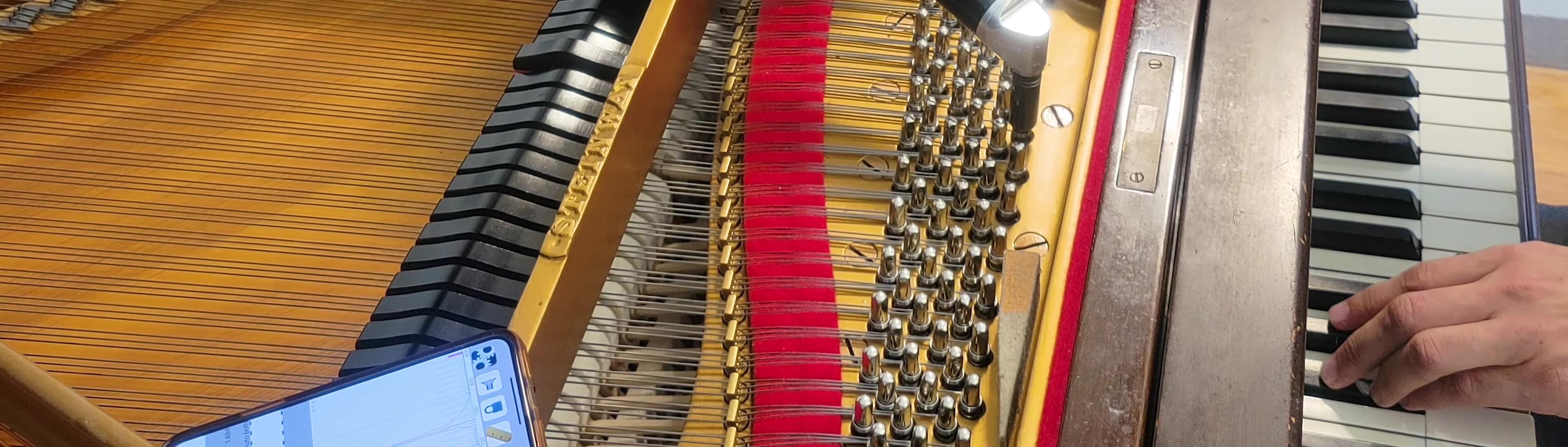 Final shot of the tuned piano