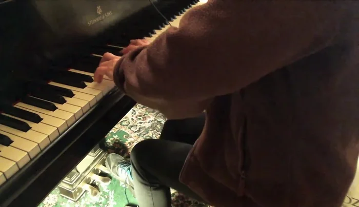 Maintain smooth transitions. Lifting the pedal slightly for more space between chords/notes, if required.