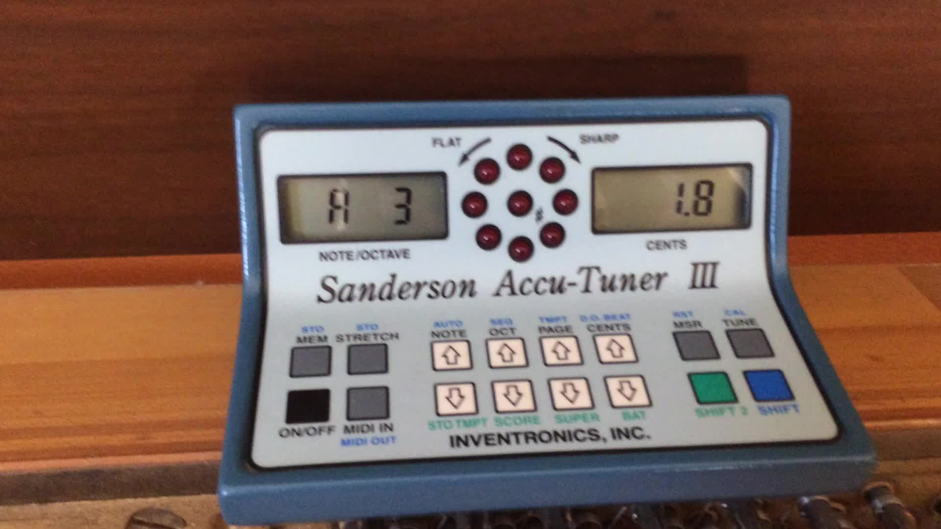 Screenshot showing the Accu Tuner interface and the initial menu.
