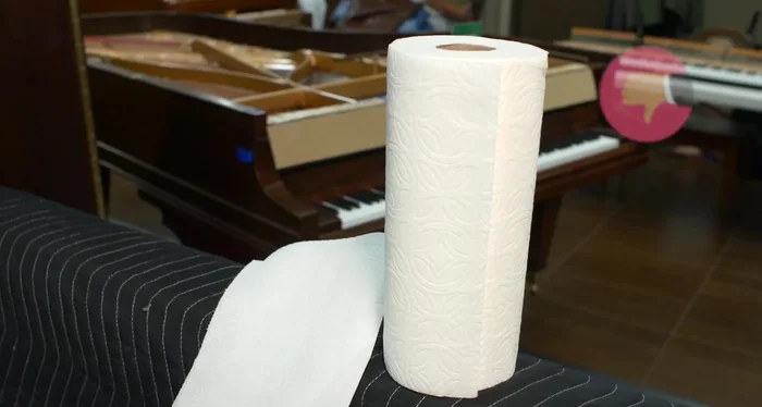 Avoid using anything with fibers, as even a high gloss finish can be scratched.