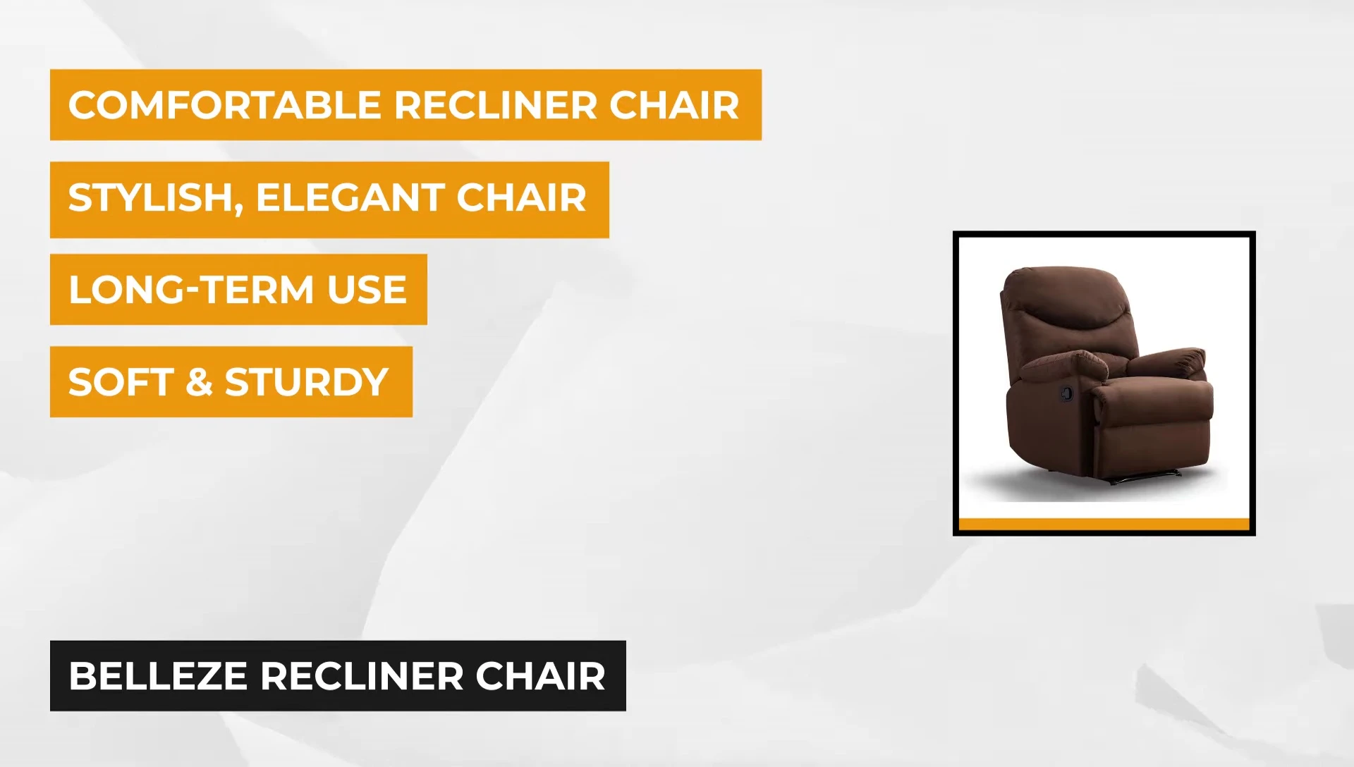 Microfiber upholstery of Belize recliner