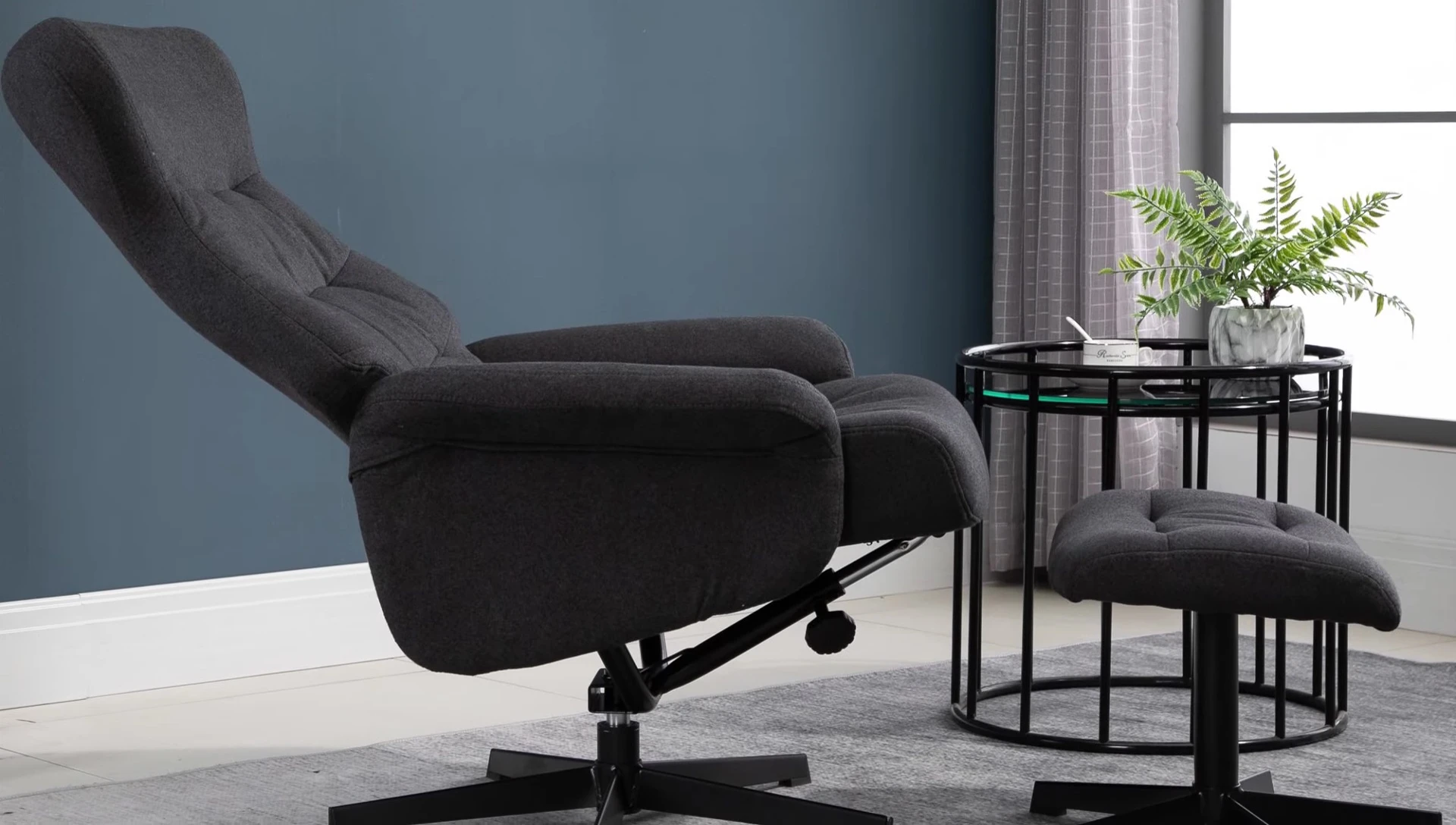 Thick cushion and linen-touch fabric of Amatoy recliner