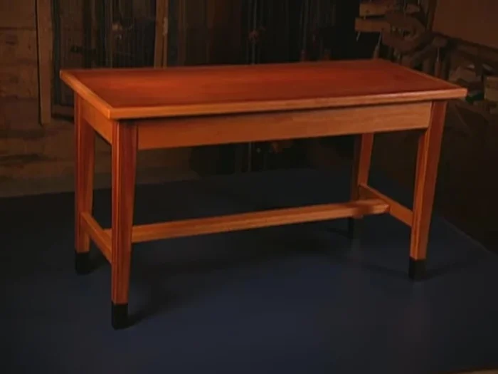 Finish bench: Sand and apply several coats of tongue oil.