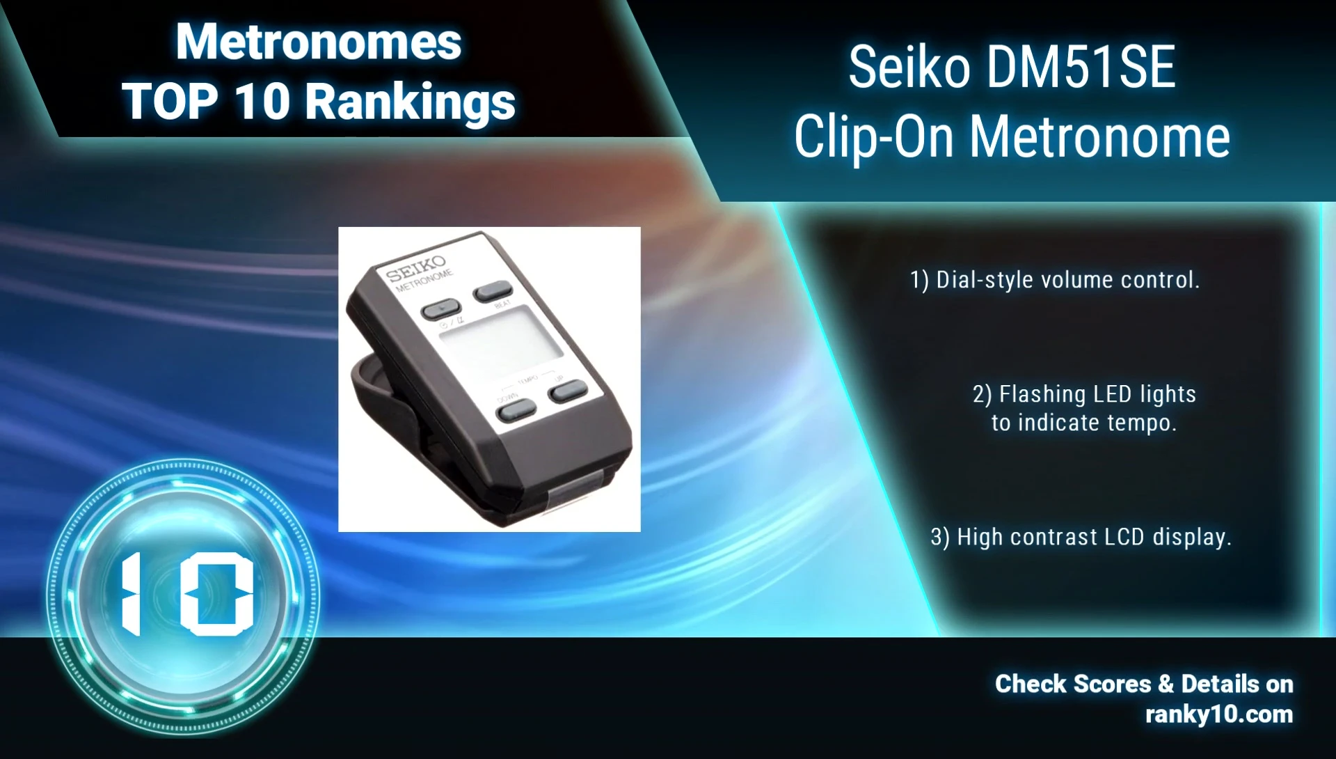 Seiko DM51SE display showing LED lights and LCD