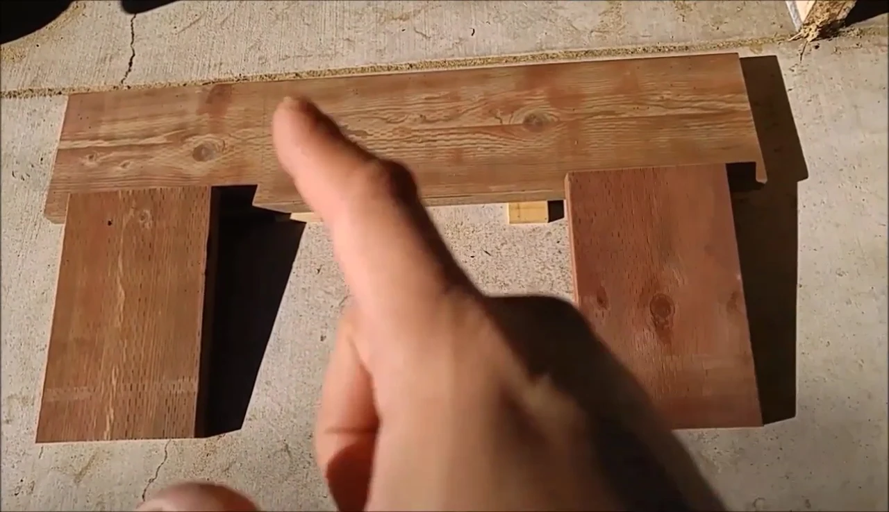 Shot of the treated lumber being prepared.