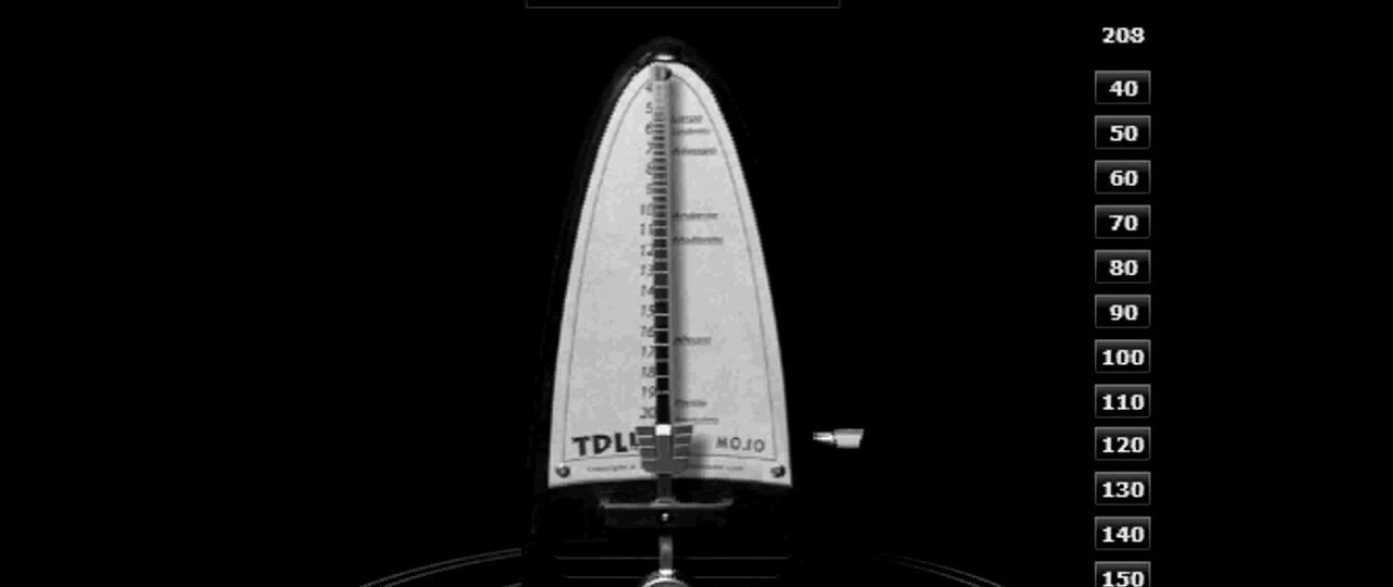Screenshot of the free online metronome